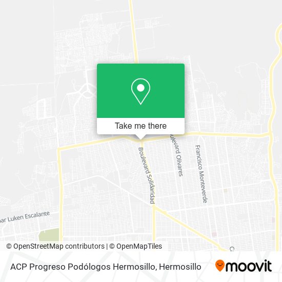 ACP Progreso Podólogos Hermosillo map