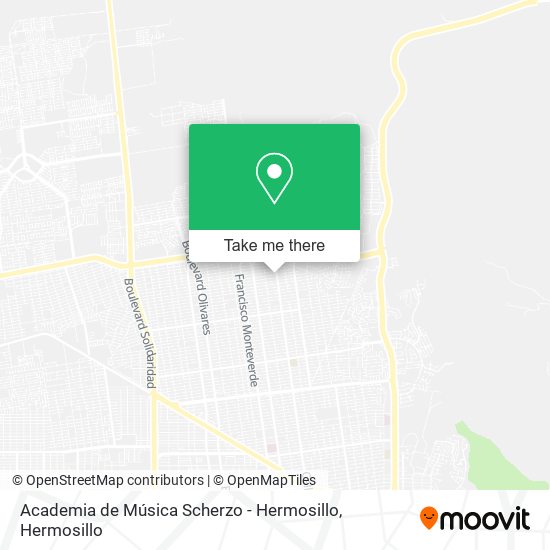 Mapa de Academia de Música Scherzo - Hermosillo
