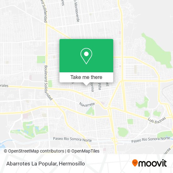 Mapa de Abarrotes La Popular