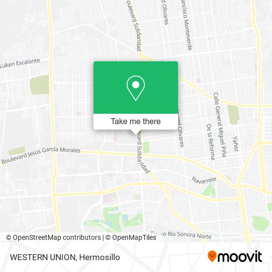 Mapa de WESTERN UNION