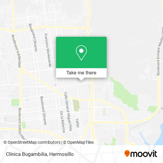 Clínica Bugambilia map