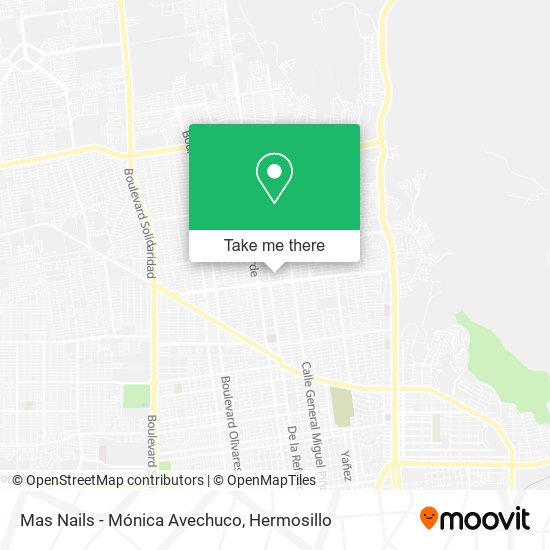Mapa de Mas Nails - Mónica Avechuco