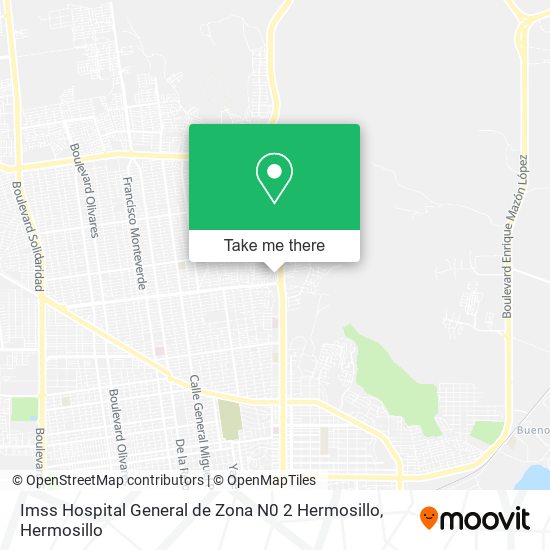 Imss Hospital General de Zona N0 2 Hermosillo map