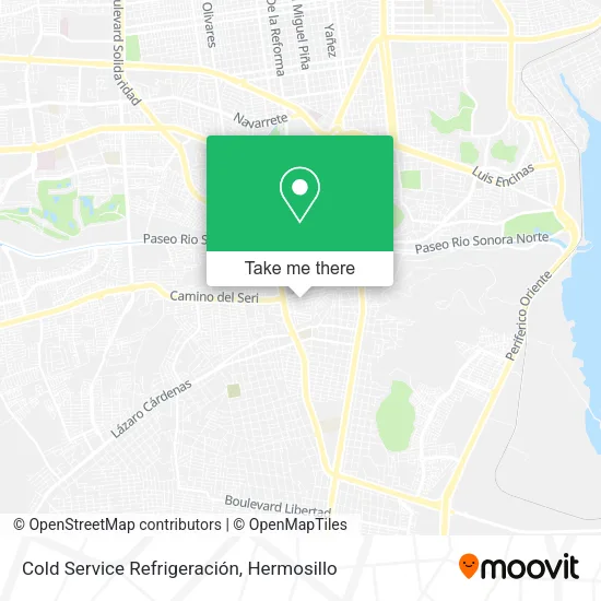 Cold Service Refrigeración map