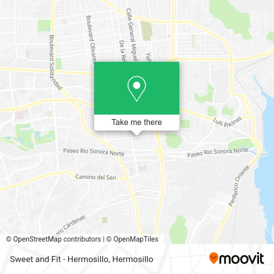 Sweet and Fit - Hermosillo map