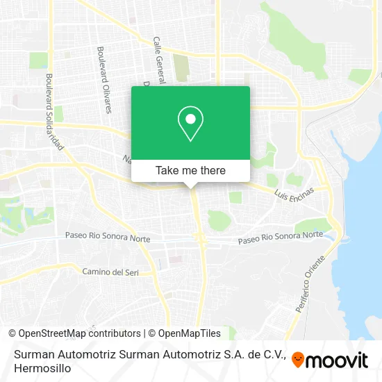 Mapa de Surman Automotriz Surman Automotriz S.A. de C.V.