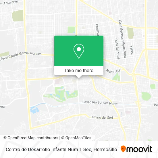 Centro de Desarrollo Infantil Num 1 Sec map