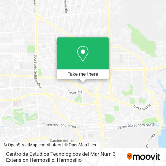 Centro de Estudios Tecnologicos del Mar Num 3 Extension Hermosillo map