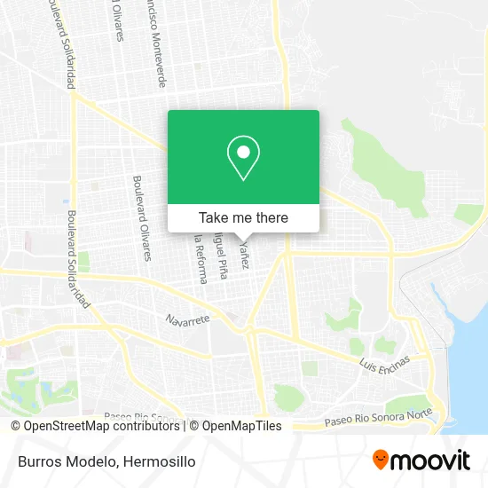 Burros Modelo map