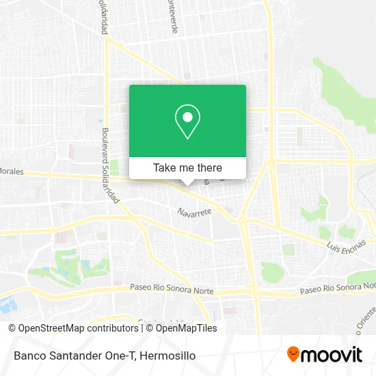 Banco Santander One-T map