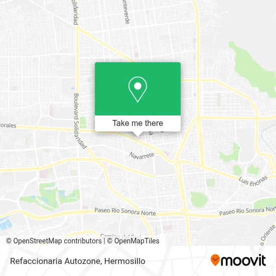 Refaccionaria Autozone map