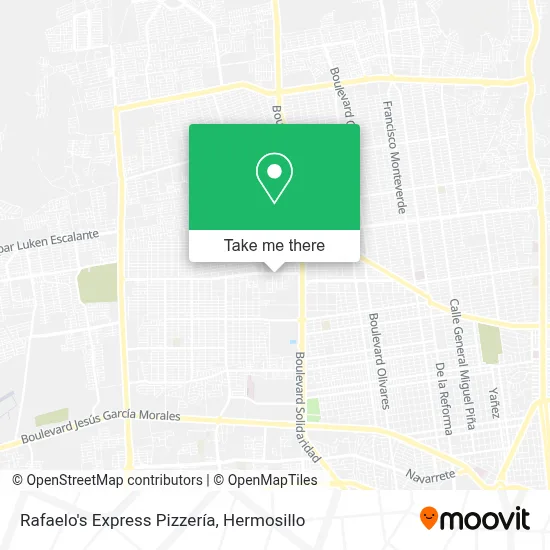 Rafaelo's Express Pizzería map