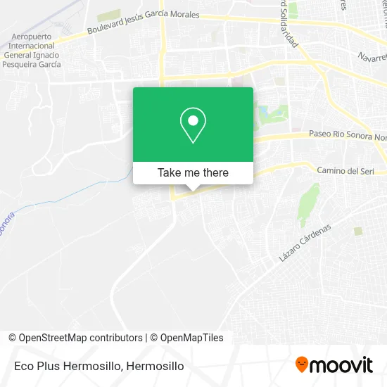 Eco Plus Hermosillo map