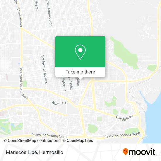 Mariscos Lipe map