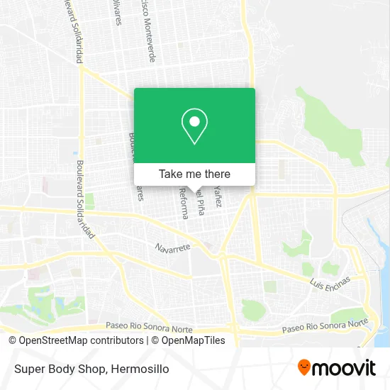 Super Body Shop map