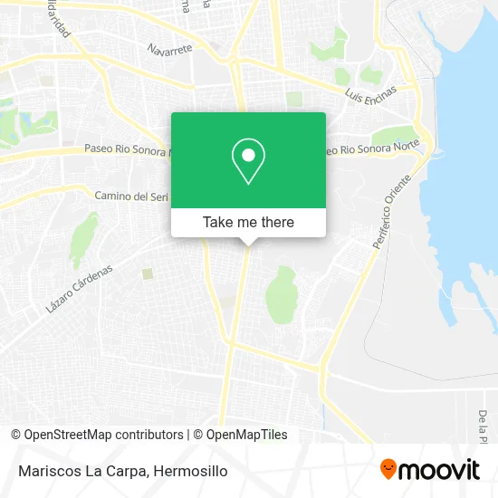 Mariscos La Carpa map