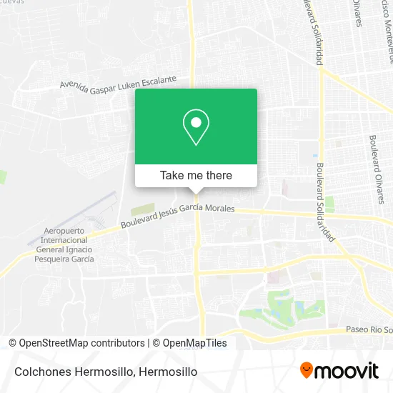 Colchones Hermosillo map