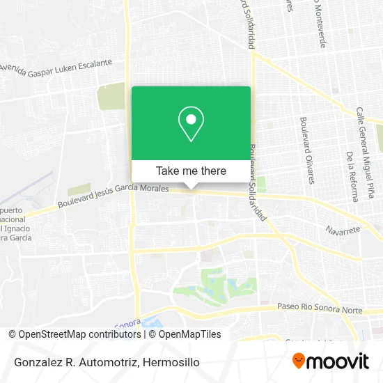 Gonzalez R. Automotriz map