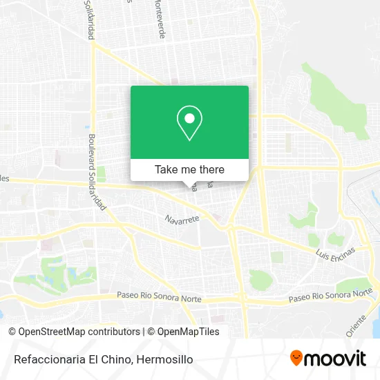 Refaccionaria El Chino map
