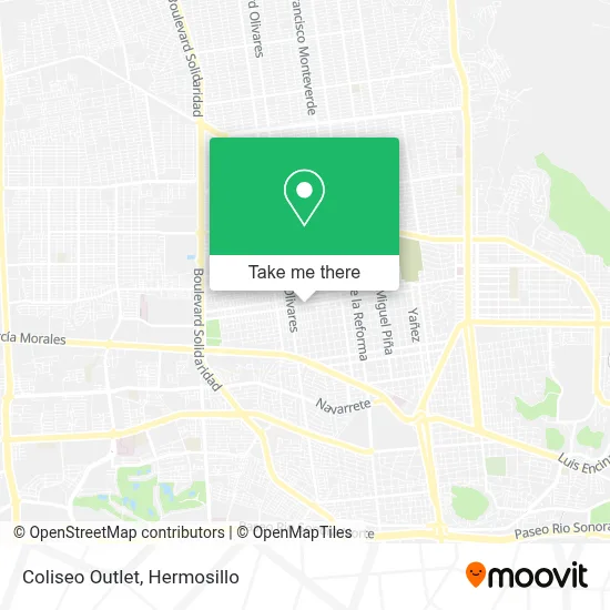 Coliseo Outlet map