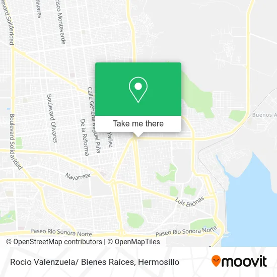 Rocio Valenzuela/ Bienes Raíces map