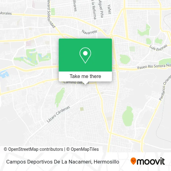 Campos Deportivos De La Nacameri map