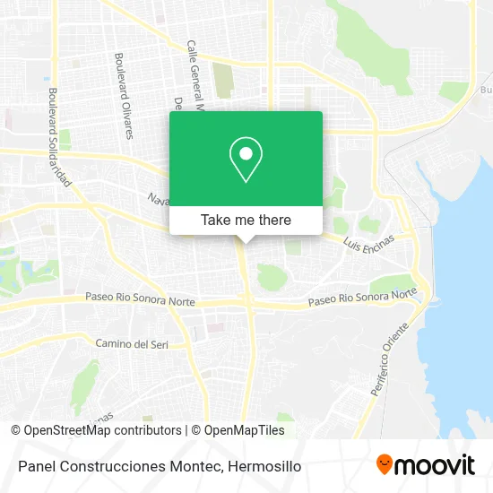 Panel Construcciones Montec map