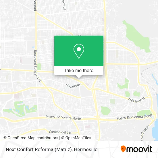 Next Confort Reforma (Matriz) map