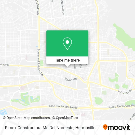 Rimex Constructora Ms Del Noroeste map