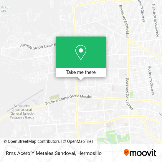Rms Acero Y Metales Sandoval map