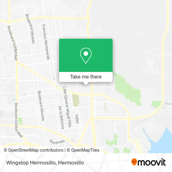 Wingstop Hermosillo map