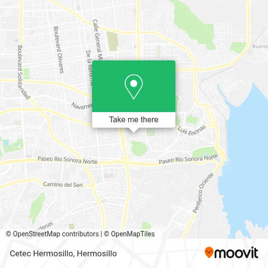 Cetec Hermosillo map