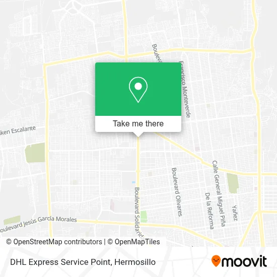 DHL Express Service Point map
