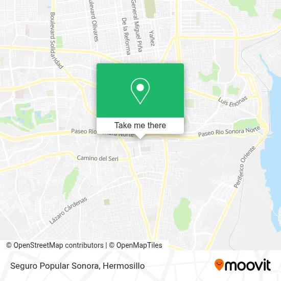 Seguro Popular Sonora map