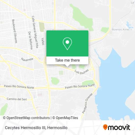 Cecytes Hermosillo III map