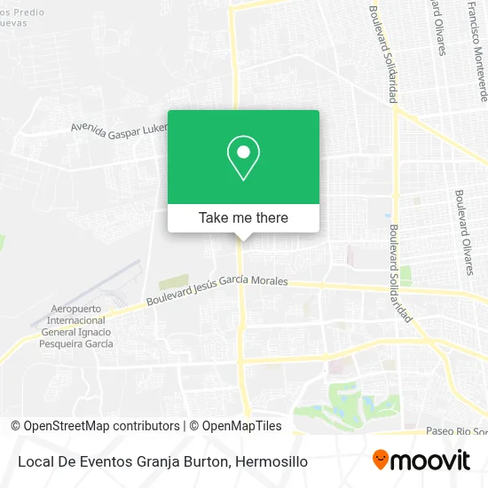 Local De Eventos Granja Burton map