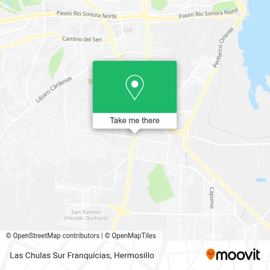 Las Chulas Sur Franquicias map
