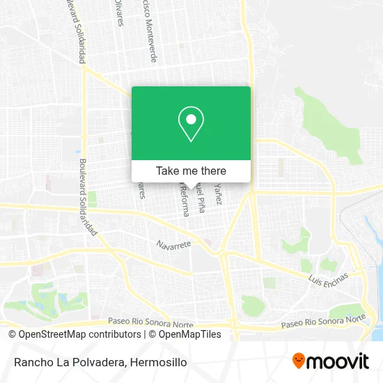Rancho La Polvadera map