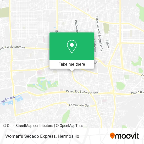Woman's Secado Express map