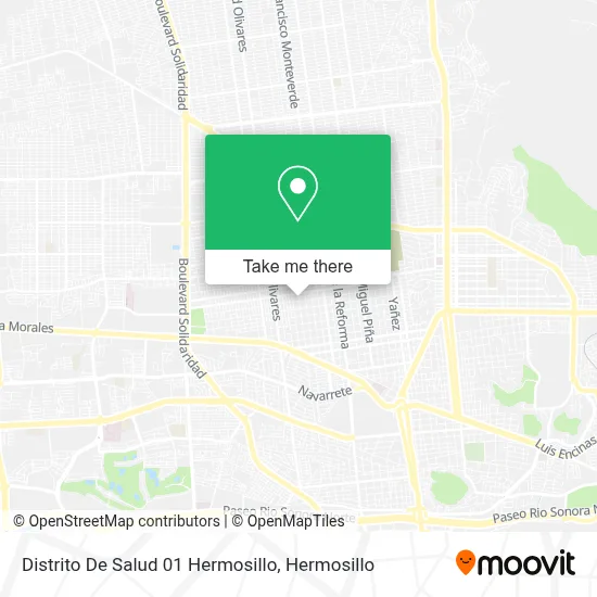 Distrito De Salud 01 Hermosillo map