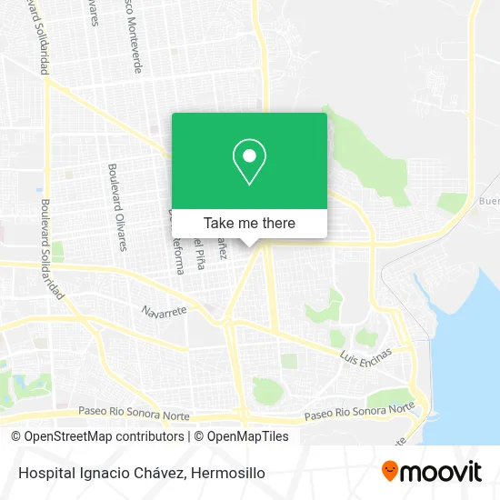 Hospital Ignacio Chávez map