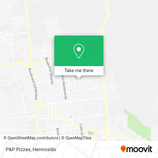 P&P Pizzas map