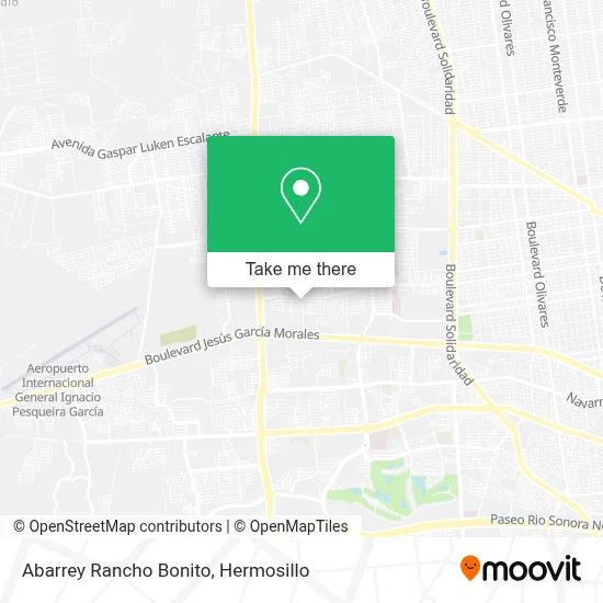 Abarrey Rancho Bonito map