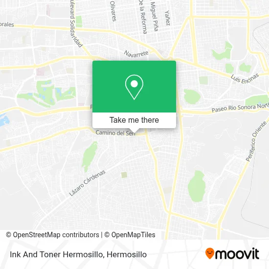 Ink And Toner Hermosillo map