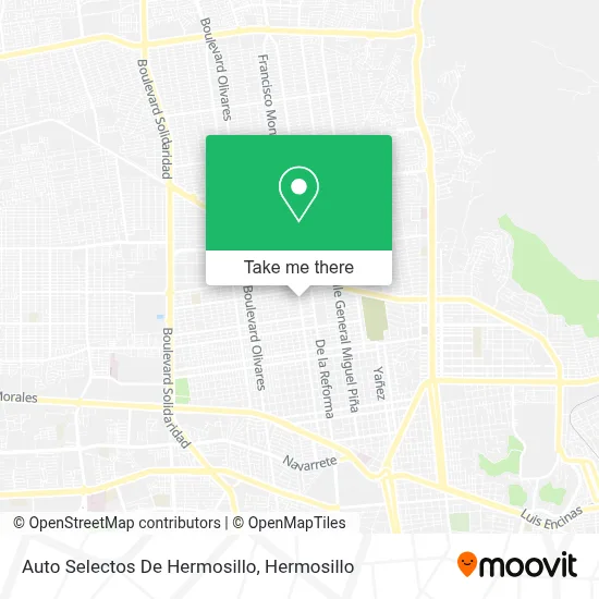 Auto Selectos De Hermosillo map