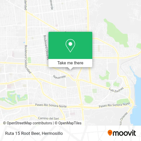 Ruta 15 Root Beer map