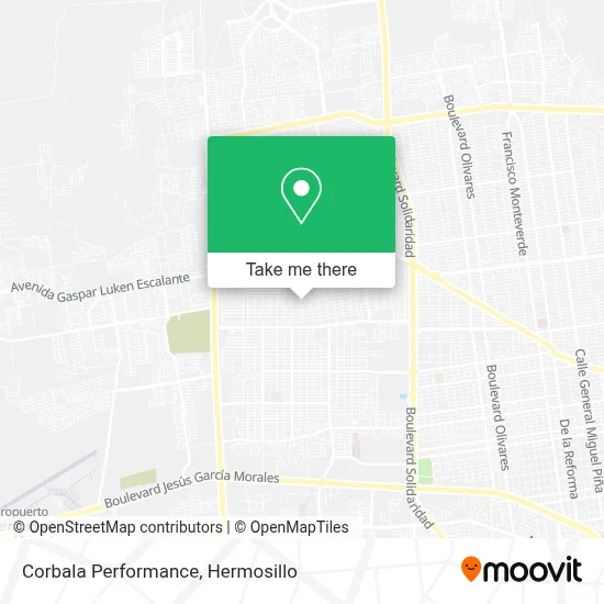 Corbala Performance map