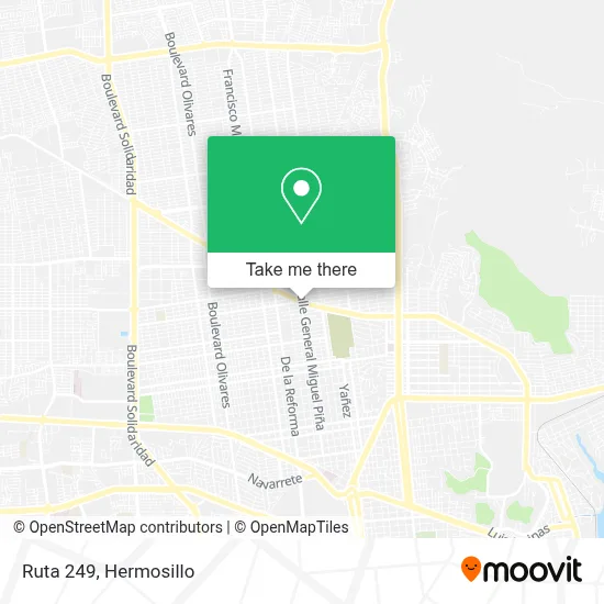 Ruta 249 map