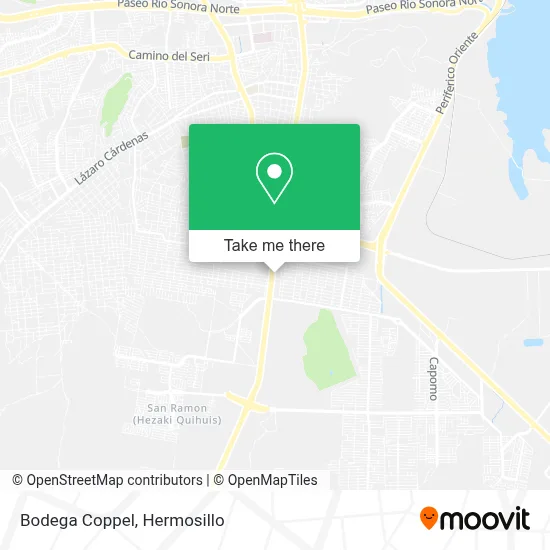 Bodega Coppel map