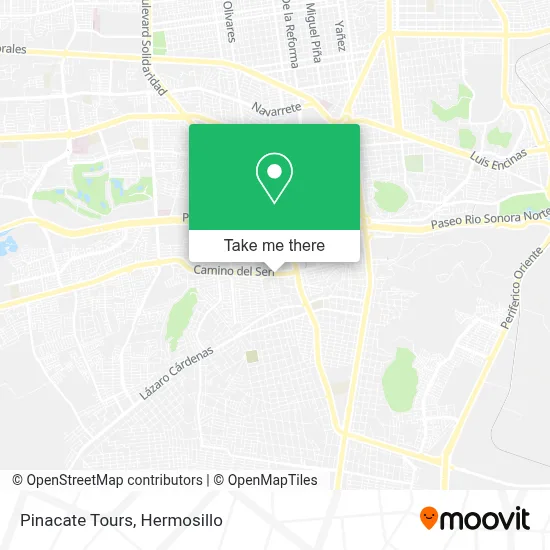 Pinacate Tours map